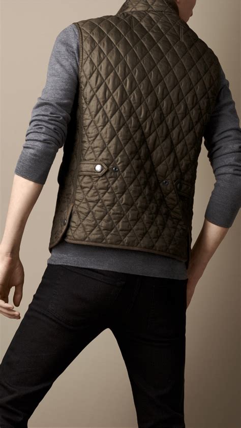 gilet uomo burberry|burberry quilted jacket men.